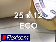 Flexicom Rollenetiketten, Format 25 x 12 mm, Papier Thermo Eco