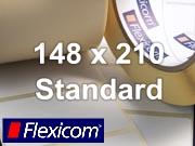 Flexicom Rollenetiketten, Format 148 x 210 mm, Papier, weiß, ablösbar