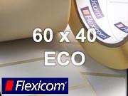 Flexicom Rollenetiketten, Format 60 x 40 mm, Papier Thermo Eco