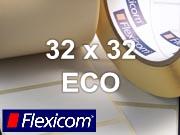 Flexicom Rollenetiketten, Format 32 x 32 mm, Papier Thermo Eco