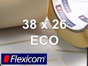 Flexicom Rollenetiketten, Format 38 x 26 mm, Papier Thermo Eco