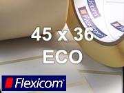 Flexicom Rollenetiketten, Format 45 x 36 mm, Papier Thermo Eco