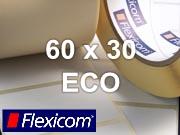 Flexicom Rollenetiketten, Format 60 x 30 mm, Papier Thermo Eco