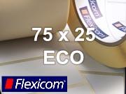 Flexicom Rollenetiketten, Format 75 x 25 mm, Papier Thermo Eco