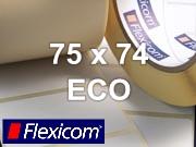 Flexicom Rollenetiketten, Format 75 x 74 mm, Papier Thermo Eco
