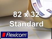 Flexicom Rollenetiketten, Format 82 x 32 mm, Papier, weiß, ablösbar