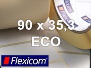 Flexicom Rollenetiketten, Format 90 x 35,3 mm, Papier Thermo Eco