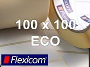 Flexicom Rollenetiketten, Format 100 x 100 mm, Papier Thermo Eco