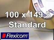 Flexicom Rollenetiketten, Format 100 x 149,5 mm, PET silber