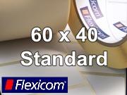 Flexicom Rollenetiketten, Format 60 x 40 mm, PET weiß