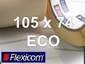 Flexicom Rollenetiketten, Format 105 x 74 mm, Papier Thermo Eco