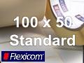 Flexicom Rollenetiketten, Format 100 x 50 mm, Papier, weiß, ablösbar
