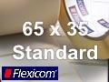 Flexicom Rollenetiketten, Format 65 x 35 mm, Papier, weiß