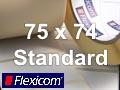 Flexicom Rollenetiketten, Format 75 x 74 mm, Papier, weiß, ablösbar