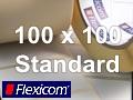 Flexicom Rollenetiketten, Format 100 x 100 mm, Papier, weiß