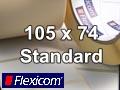 Flexicom Rollenetiketten, Format 105 x 74 mm, PET silber