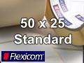 Flexicom Rollenetiketten, Format 50 x 25 mm, PET silber