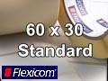 Flexicom Rollenetiketten, Format 60 x 30 mm, PET silber