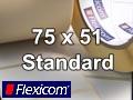 Flexicom Rollenetiketten, Format 75 x 51 mm, PET silber