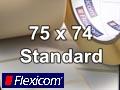 Flexicom Rollenetiketten, Format 75 x 74 mm, PET silber