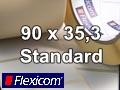 Flexicom Rollenetiketten, Format 90 x 35,3 mm, PET silber