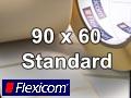 Flexicom Rollenetiketten, Format 90 x 60 mm, PET silber