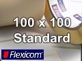 Flexicom Rollenetiketten, Format 100 x 100 mm, PET silber