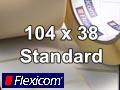 Flexicom Rollenetiketten, Format 104 x 38 mm, PET silber
